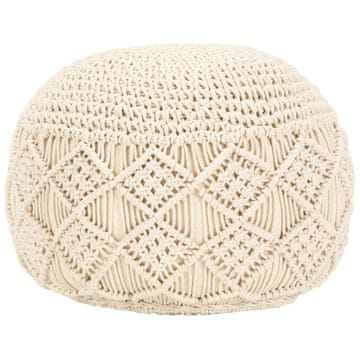 Vidaxl Ročno izdelan tabure makrame 45x30 cm bombaž