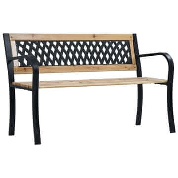 Vidaxl Vrtna klop 120 cm lesena