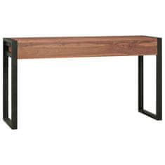 Vidaxl Pisalna miza z 2 predaloma 140x40x75 cm predelana tikovina