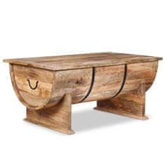 Vidaxl Klubska mizica iz masivnega mangovega lesa 88x50x40 cm