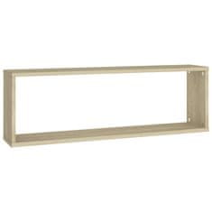 Vidaxl Stenske police kockaste 6 kosov bele sonoma hrast 80x15x26,5 cm