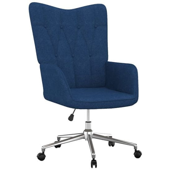 Greatstore Stol za sproščanje modro blago