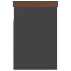 Vidaxl Klop za čevlje z blazino siva 80x30x47 cm iverna plošča