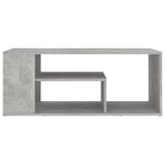 Greatstore Klubska mizica betonsko siva 100x50x40 cm iverna plošča