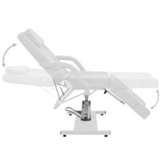 shumee Kozmetični stol umetno usnje bel 180x62x78 cm
