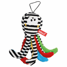 Baby Mix Izobraževalna igrača Hobotnica z zvončkom - belo-črna