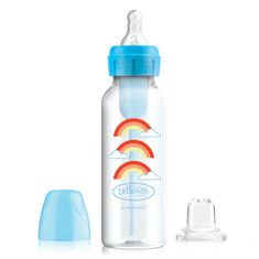 Dr.Brown´s Otroška steklenička proti kolik Možnosti + 250 ml 2v1 modra z ustnikom