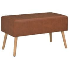 Vidaxl Klubska mizica rjava 80x40x46 cm umetno usnje
