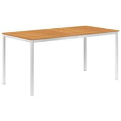 Vidaxl Vrtna jedilna miza 160x80x75 cm akacija in nerjaveče jeklo
