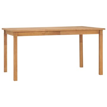 Vidaxl Vrtna jedilna miza 150x90x75 cm trdna tikovina
