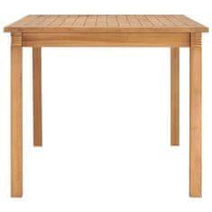 Vidaxl Vrtna jedilna miza 150x90x75 cm trdna tikovina
