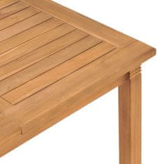 Vidaxl Vrtna jedilna miza 150x90x75 cm trdna tikovina