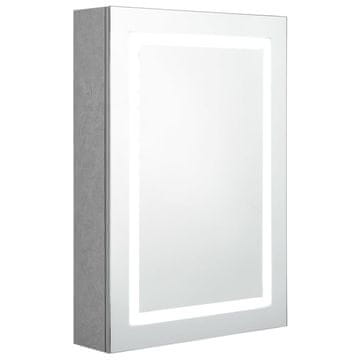 Vidaxl LED kopalniška omarica z ogledalom 50x13x70 cm