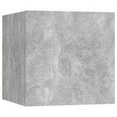 Greatstore Nočna omarica betonsko siva 30,5x30x30 cm iverna plošča