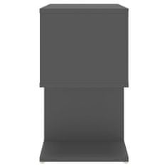 shumee Nočna omarica siva 50x30x51,5 cm iverna plošča