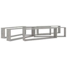 Vidaxl Stenske police kockaste 6 kosov betonsko sive 100x15x30 cm