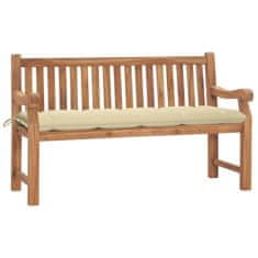 Vidaxl Vrtna klop z blazino 150 cm trdna tikovina