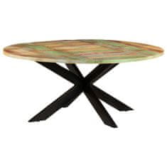 Greatstore Jedilna miza okrogla 175x75 cm trden predelan les