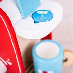 Bigjigs Toys Leseni aparat za kavo Rdeča
