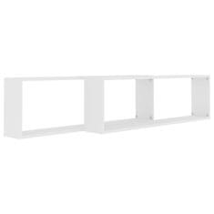 Vidaxl Stenske police kockaste 2 kosa bele 100x15x30 cm iverna plošča