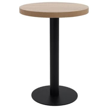 Vidaxl Bistro miza svetlo rjava 60 cm mediapan