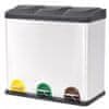Koš za ločevanje odpadkov nerjaveče jeklo 54 L