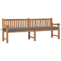 Vidaxl Vrtna klop z blazino 240 cm trdna tikovina