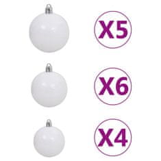 Vidaxl Umetna novoletna jelka 150 LED diod in komplet bučk 150 cm