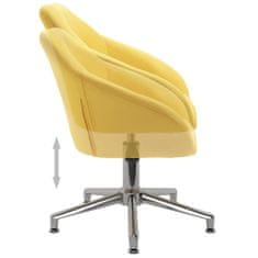 Greatstore Vrtljiv pisarniški stol rumeno blago