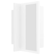 shumee LED kopalniška omarica z ogledalom bela 40x12x45 cm