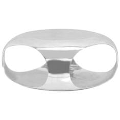 Vidaxl Klubska mizica iz litega aluminija 70x70x32 cm srebrna