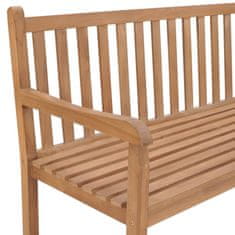 Vidaxl Vrtna kotna klop 202x202x90 cm trdna tikovina