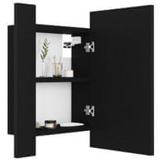 Vidaxl LED kopalniška omarica z ogledalom črna 40x12x45 cm