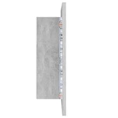 Vidaxl LED kopalniška omarica z ogledalom betonsko siva 40x12x45 cm