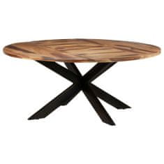 Greatstore Jedilna miza okrogla 175x75 cm akacijev les s palisandrom