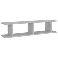 Vidaxl Stenska polica 2 kosa betonsko siva 90x18x20 cm iverna plošča