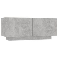 Greatstore Nočna omarica betonsko siva 100x35x40 cm iverna plošča