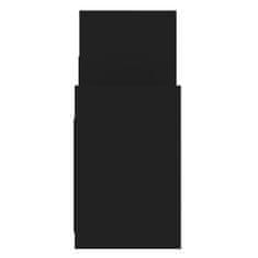 Vidaxl Stranska omarica črna 60x26x60 cm iverna plošča
