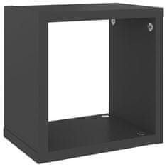 Vidaxl Stenske police kockaste 6 kosov sive 22x15x22 cm