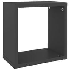 Vidaxl Stenske police kockaste 6 kosov sive 26x15x26 cm