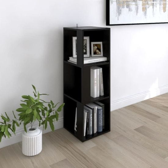 Vidaxl Kotna omarica črna 33x33x100 cm iverna plošča