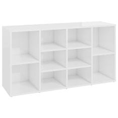 Vidaxl Klop za shranjevanje čevljev bela 103x30x54,5 cm iverna plošča
