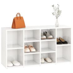 Vidaxl Klop za shranjevanje čevljev bela 103x30x54,5 cm iverna plošča