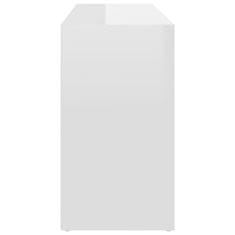 Vidaxl Klop za shranjevanje čevljev bela 103x30x54,5 cm iverna plošča