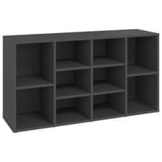 Vidaxl Klop za shranjevanje čevljev siva 103x30x54,5 cm iverna plošča