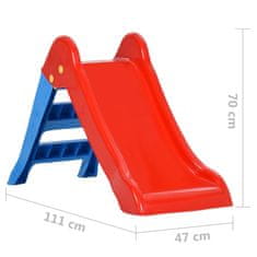 Vidaxl Otroški tobogan zložljiv 111 cm večbarven