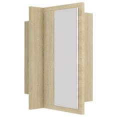 Greatstore LED kopalniška omarica z ogledalom sonoma hrast 40x12x45 cm