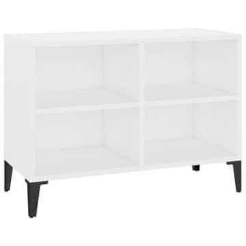 Vidaxl TV omarica s kovinskimi nogami bela 69,5x30x50 cm
