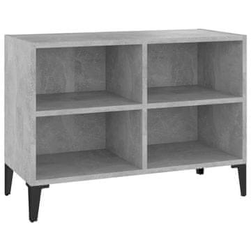 Vidaxl TV omarica s kovinskimi nogami betonsko siva 69,5x30x50 cm