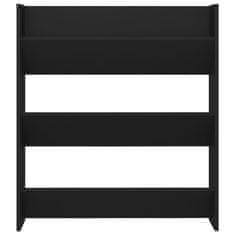 Vidaxl Stenska omara za čevlje črna 80x18x90 cm iverna plošča